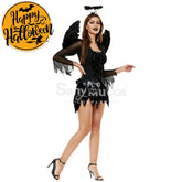 【In Stock】Halloween Cosplay Dark Angel Short Dress Costume Costumes